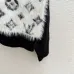 2025 LV Women's Wool Zip up Sweater Chic Mock Neck with Fluffy Monogram - Embroidered Front #B54815