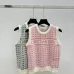 Dior Christian Dior Oblique Sleeveless Sweater Vest in Pink and White #B54519
