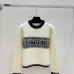 Dior Women's Luxury Fluffy Knit Logo Sweater  Featuring Contrast Christian Dior Signature Intarsia and Cozy Crew Neckline. #B56283