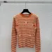 Dior Women's Striped Crewneck Knit Sweater with Star and Logo #B54785