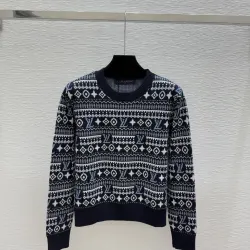 LV Women's Knitted Sweaters  Iconic Monogram Pattern in Dual Colors for Luxury Fashion Aficionados #B56264