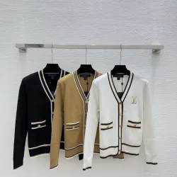 LV Women's Knitted Sweaters  Iconic Monogram Pattern in Dual Colors for Luxury Fashion Aficionados #B56266
