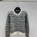 Louis Vuitton Women's Luxury Fuzzy Knit Cardigan  Featuring Iconic All-Over Monogram Jacquard and Cozy Crew Neck #B56295