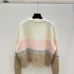 Miu Miu Striped Mohair Blend Cardigan with Embroidered Logo and Buttons #B54518