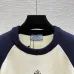 Prada Early Fall New Arrival Color-Block Logo Crew Neck Knit Long-Sleeve Top #A68495