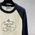 Prada Early Fall New Arrival Color-Block Logo Crew Neck Knit Long-Sleeve Top #A68495