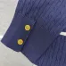 Saint Laurent Women's Wool Striped Knit Sweater with YSL Cassandre Logo #B54531