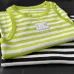 Women's Celine Striped Knit Tank Top with Logo Detail #B46436