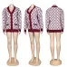 Womens Gucci Burgundy GG Print V Neck  Knit Cardigan Outerwear #A67906