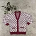 Womens Gucci Burgundy GG Print V Neck  Knit Cardigan Outerwear #A67906