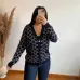 Womens Gucci Burgundy GG Print V Neck  Knit Cardigan Outerwear #A67906