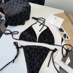 YSL New Style Bikini Swimsuit Corduroy Fabric Two-Piece Set #A68701