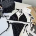 YSL New Style Bikini Swimsuit Corduroy Fabric Two-Piece Set #A68701