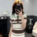 Chanel Monogram Knit Short Sleeve Crew Neck Blouse #B63652