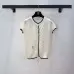 Dior Monogram Knit Short Sleeve Crew Neck Blouse #B63657