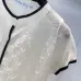 Dior Monogram Knit Short Sleeve Crew Neck Blouse #B63657