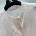 Dior Monogram Knit Short Sleeve Crew Neck Blouse #B63657