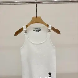 Dior White Knit Tank Top for Women #B66262