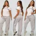 2025 On sale Women's Dior CD Pattern Top and Pants Set with Side Stripe #B47040