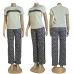2025 On sale Women's Dior CD Pattern Top and Pants Set with Side Stripe #B47040