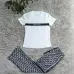 2025 On sale Women's Dior CD Pattern Top and Pants Set with Side Stripe #B47040