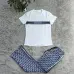 2025 On sale Women's Dior CD Pattern Top and Pants Set with Side Stripe #B47040