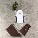 Black Tube Top White Long Skirt Adidas Two‑Piece Outfit #A67834