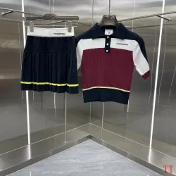 Casablanca Style Knit Polo Top & Skirt Set, S-XL #B63512