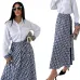 Dior Long-Sleeve Shirt with CD Print Maxi Skirt #B46523
