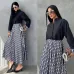 Dior Long-Sleeve Shirt with CD Print Maxi Skirt #B46523