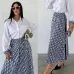 Dior Long-Sleeve Shirt with CD Print Maxi Skirt #B46523