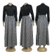 Dior Long-Sleeve Shirt with CD Print Maxi Skirt #B46523