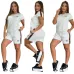 Sale Gucci Embossed Short Set with Contrast Side Panels #B47043