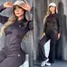 Special Offer Alo Yoga Women's Loungewear Sets Signature Logo Design in Black White with Comfortable Fit for Active Fashionistas #B58984