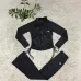 Special Offer Alo Yoga Women's Loungewear Sets Signature Logo Design in Black White with Comfortable Fit for Active Fashionistas #B58984