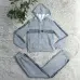 Women's Dior CD Pattern Hoodie and Pants Set with Side Stripe #B47042