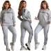 Women's Dior CD Pattern Hoodie and Pants Set with Side Stripe #B47042