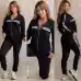 Women's Dior CD Pattern Hoodie and Pants Set with Side Stripe #B47042