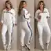 Women's Dior CD Pattern Hoodie and Pants Set with Side Stripe #B47042