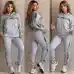 Women's Dior CD Pattern Hoodie and Pants Set with Side Stripe #B47042