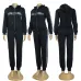 Women's Dior CD Pattern Hoodie and Pants Set with Side Stripe #B47042