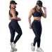 new fashion alo yoga sports vest pants running fitness waist-tightening women's clothing two-piece set #B47683