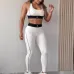 new fashion alo yoga sports vest pants running fitness waist-tightening women's clothing two-piece set #B47684