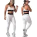 new fashion alo yoga sports vest pants running fitness waist-tightening women's clothing two-piece set #B47684