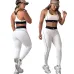 new fashion alo yoga sports vest pants running fitness waist-tightening women's clothing two-piece set #B47684